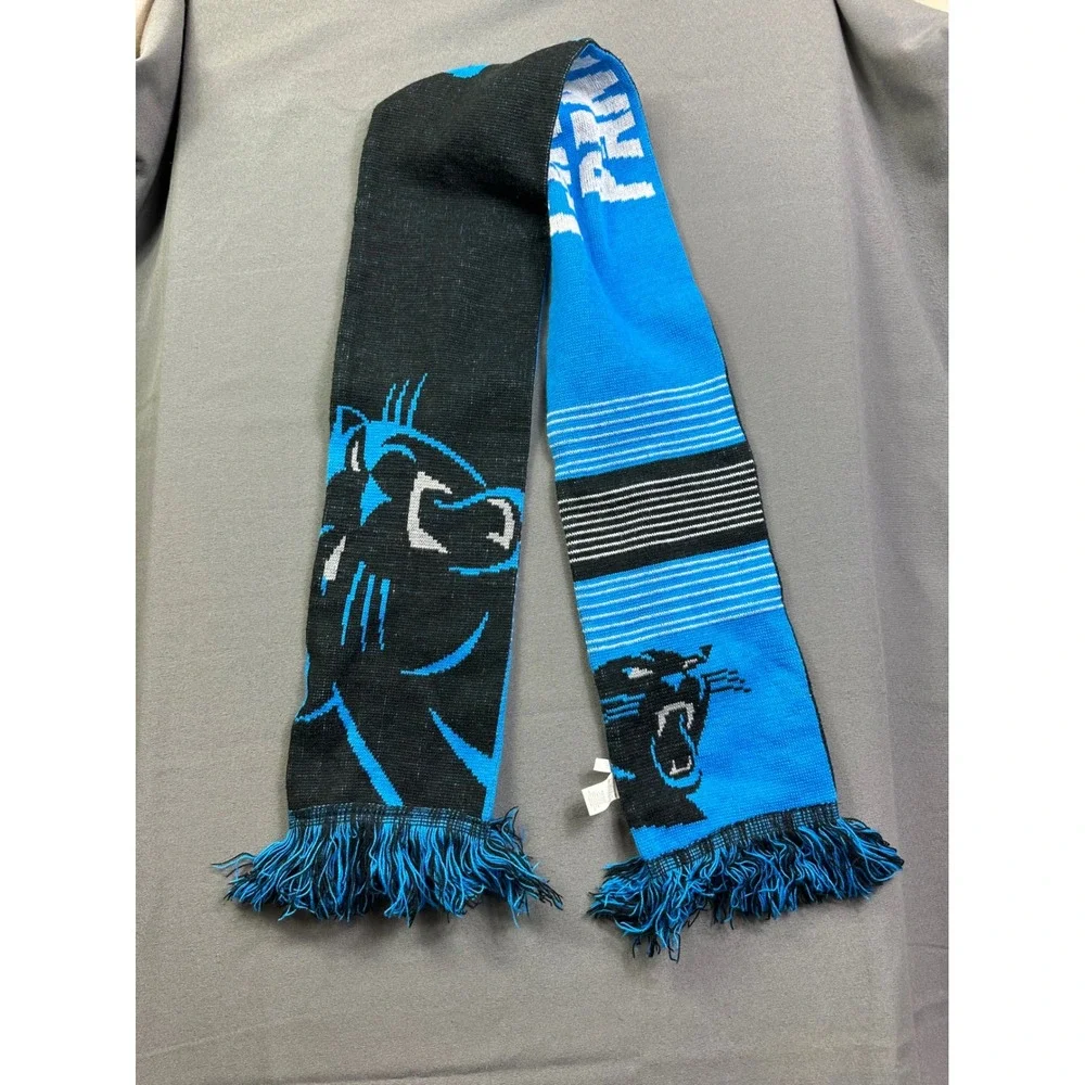 Forever Collectibles Carolina‎ Panthers NFL Knit Scarf Blue Black STA1015-00006